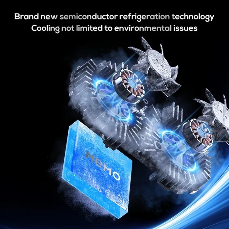 MEMO DL21 Cell Phone Cooling Fan Radiator Gaming Mobile Dual Fans Phone Cooler For Live Streaming Outdoor Vlog factory